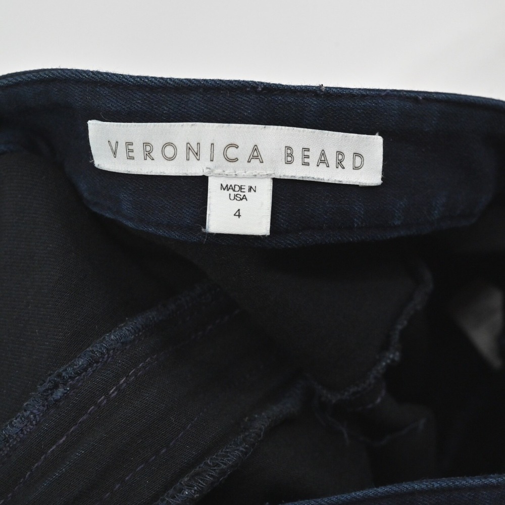 VERONICA BEARD Womens Jeans Size 4 Dark Wash Mid Rise Skinny Stretch Zip Pockets - Picture 6 of 13